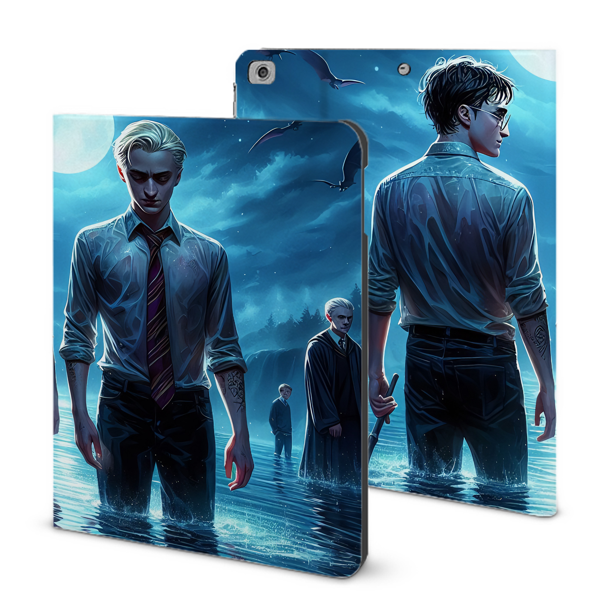 （画像用） Harry Potter ハリー・ポッターシリーズ IPad ケース ブック型 PUレザー TPU 耐衝撃 軽量 薄型 ペン収納なし 全面保護 IPad 各モデル対応